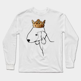 Bedlington Terrier Dog King Queen Wearing Crown Long Sleeve T-Shirt